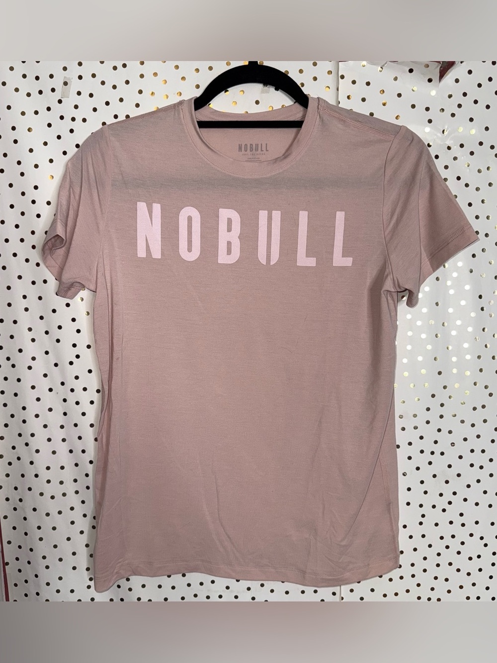 NOBULL Women’s Dusty Rose Short Sleeve Logo Tee